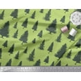 thumbnail image 3 of Soimoi Green Georgette Viscose Fabric Deodar Cedar Tree Print Fabric by the Yard 42 Inch Wide, 3 of 3