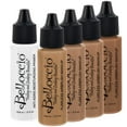thumbnail image 1 of Belloccio Tan Color Shade Foundation Set - Maquillaje cosmético profesional con aerógrafo en botellas de 1/2 oz, 1 of 5