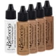 thumbnail image 1 of Belloccio Tan Color Shade Foundation Set - Maquillaje cosmético profesional con aerógrafo en botellas de 1/2 oz, 1 of 5