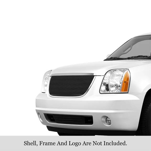 APS 2007-2014 GMC Yukon XL Not For Hybrid Black Stainless Steel Billet Grille 8x6 horizontal billet