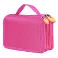 thumbnail image 1 of Estuche para lápices de gran capacidad con 52 ranuras, estuche para bolígrafos, bolsa de almacenamiento para pintura y dibujo (rosa), 1 of 5