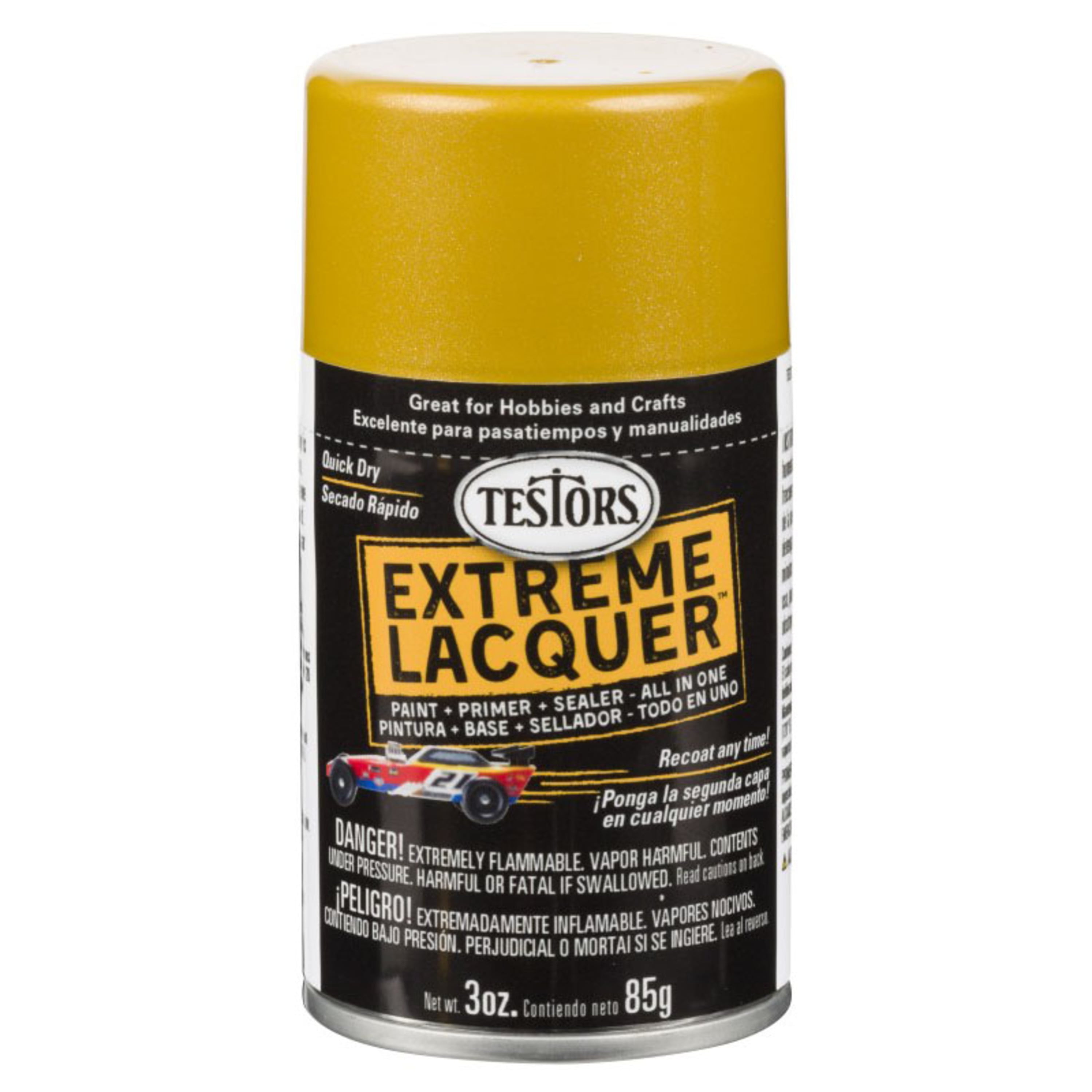Testors One Coat Lacquer Paint, 3 oz. Spray Can, Inca Gold