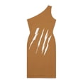 thumbnail image 2 of Effete Feline Claw Marks Scratch Women Shoulder Dress (AOP), 2 of 6
