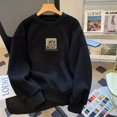 thumbnail image 3 of Sudaderas con capucha de manga larga informales, jerséis de algodón puro con estampado de dibujos animados, sudaderas de cuello redondo a la moda, Otoño e Invierno, 3 of 5