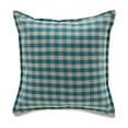 thumbnail image 1 of Square Blue And Beige Buffalo Check Pillow Cover, 1 of 1