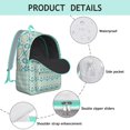 thumbnail image 4 of Traditional Pattern Bohemian Backpack for Adults, Unisex Boho Style Bookbag with Front Pocket, Lightweight Travel School Backpack for Women Men, Excellent Gift, 4 of 5