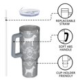 thumbnail image 4 of OBREWU Terrier Dog Silhouette Dog and Flower Floral Tumbler with Handle and Lid,Terrier Dog Silhouette Dog and Flower Floral 40oz Double Wall Vacuum Insulated Tumbler,Cups Gift for Women and Men, 4 of 7