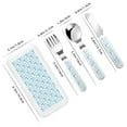 thumbnail image 2 of Kdxio blue Scarf Bear Toddler Utensils Set - Kids Silverware Set, Set Kids Utensils Set with Case for Preschooler Children, 2 of 8