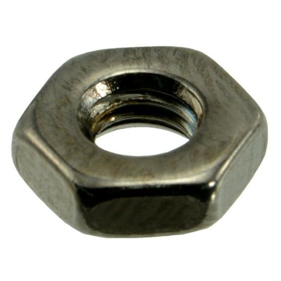 #10-32 Black Chrome Plated Steel Grade 5 Fine Thread Hex Nuts (12 pcs.)