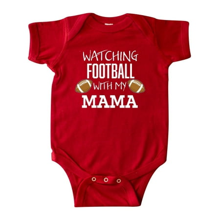 

Inktastic Watching Football with my Mama Gift Baby Boy or Baby Girl Bodysuit