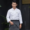 thumbnail image 2 of Chaqueta de Chef de Manga Larga Sunnimix uniforme Hotel Cocina M Rojo, 2 of 8