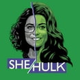 thumbnail image 2 of Junior's She-Hulk: Attorney at Law Half Lawyer Half Hero  Graphic Tee Kelly Green 2X Large, 2 of 3