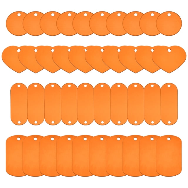 Etiquetas de Grabado de Aluminio Uxcell, Set de 120 Pcs de Blanks Metálicos Grabables por Láser, Tono Dorado