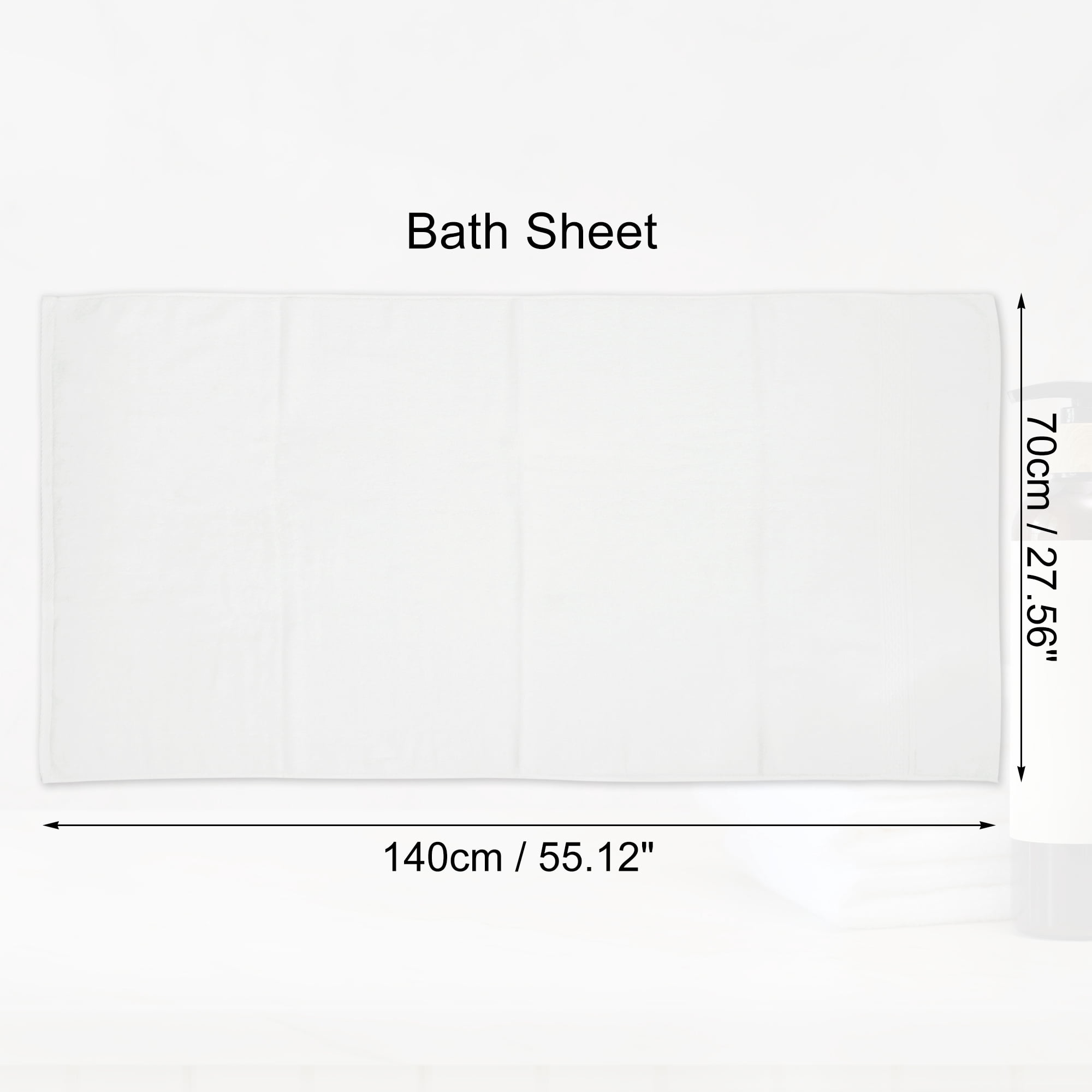 Unique Bargains 1 Pcs Cotton Bath Towel Plain Soft Absorbent Classic Design Cotton Bath Towel White 27.56"x55.12"