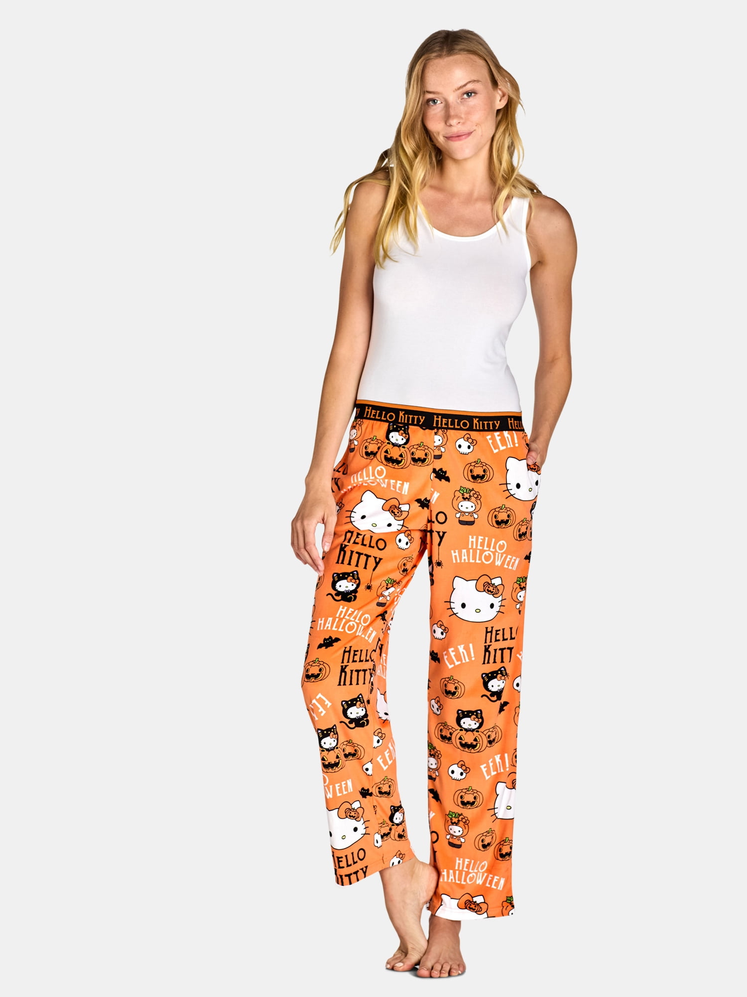 Hello Kitty Brandclub Hello Kitty Women s Halloween Velour Sleep Pants Sizes XS 3X