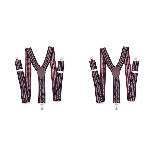 Qarigey Hombres Clips Tirantes Tirantes Accesorios Pantalones universales Correas Bandas colgantes Pantalones elásticos Correa Accesorio de Type1 NO1