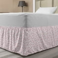 thumbnail image 1 of Abstract Bed Skirt, Little Colored Drops on Plain Background Raining Pattern in Pastel Tones, Elastic Bedskirt Dust Ruffle Wrap Around for Bedding Decor, 4 Sizes, Rose Magenta Coral, by Ambesonne, 1 of 2