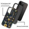 thumbnail image 4 of Punmada Compatible with iPhone 16 Pro Glossy Case For Girl Boy Full Body Protective Hard Shell Esthetics Pattern Vintage Yellow Bee Floral, 4 of 7