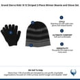 thumbnail image 4 of Grand Sierra Kids' 8-12 Striped 2-Piece Winter Beanie and Glove Set, 4 of 4
