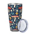 thumbnail image 2 of Vsdgher Colorful Mushrooms 20 Oz Stainless Steel Vacuum Insulated, Travel Mug Coffee Cup for Home, Office, Outdoor Works Great for Ice Drinks and Hot Beverage -Straw Three-piece Set, 2 of 8