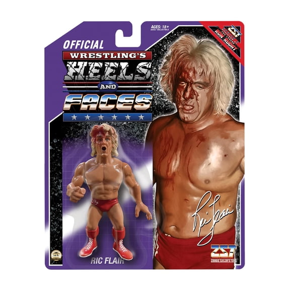 Ric Flair (Bloody) - Wrestling's Heels and Faces Retro Action Figure