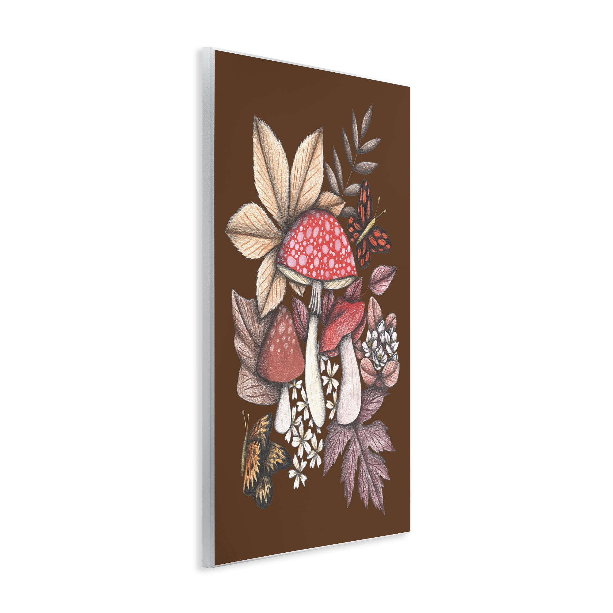Autumnal Mushrooms Magic Wall Plaque Art, design by Cecilia Battaini