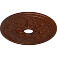 thumbnail image 3 of Ekena Millwork 23 5/8"OD x 4"ID x 1 1/2"P Rose and Ribbon Ceiling Medallion (Fits Canopies up to 4"), Hand-Painted Burnished Mahogany Crackle, 3 of 5