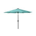 thumbnail image 4 of GARDEN 9 Ft Solar LED Patio Umbrella with Black Round Base Weight Included, Turquoise, 4 of 9