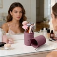 thumbnail image 6 of Portable Makeup Brush Bag,PU Leather Waterproof And Dustproofs Makeup Brush Storage Bucket,Travel Brush Holder Cup for Women, 6 of 6