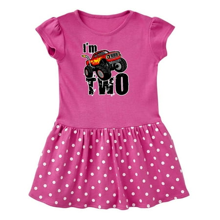 

Inktastic 2nd Birthday Monster Truck Gift Toddler Girl Dress