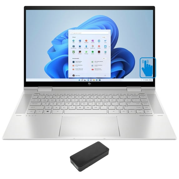 HP ENVY x360 15t-ew000 Home/Business 2-in-1 Laptop (Intel i7-1255U 10-Core, 15.6in 60Hz Touch Full HD (1920x1080), Intel Iris Xe, 64GB RAM, 1TB PCIe SSD, Backlit KB, Win 11 Pro) with DV4K Dock