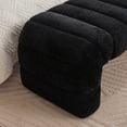 thumbnail image 6 of Modern Chenille Upholstered Armless Bed Bench 69.7 Inch Wide Multi-Purpose Storage Sofa for Living Room and Bedroom, 6 of 10