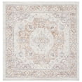 thumbnail image 2 of SAFAVIEH Blair Henrietta Traditional Machine Washable Area Rug, 6'7" x 6'7" Square, Beige/Rust, 2 of 13
