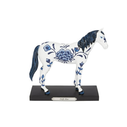 Enesco Trail of Painted Ponies Delft Blue Horse Figurine 7.5in H