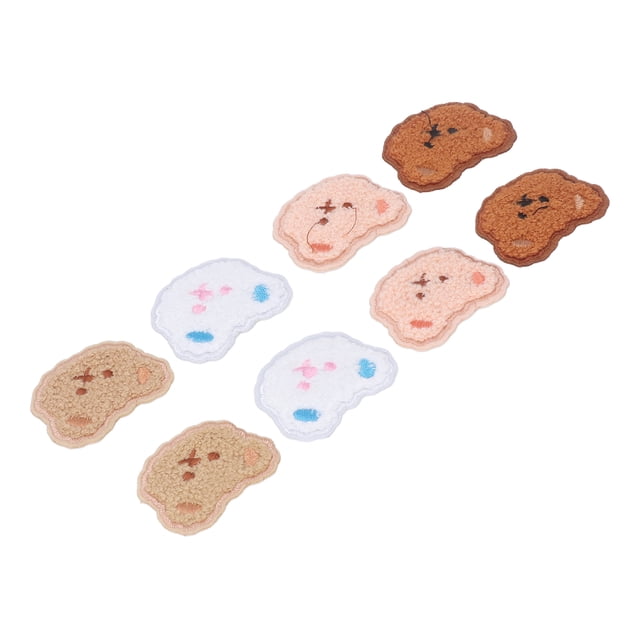 Parches de dibujos animados, 8 piezas de parche de oso, lindo parche de oso, parches de costura, valor excepcional