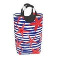 thumbnail image 2 of Bingfone Sea Stars Laundry Hamper,Large Canvas Fabric Lightweight Storage Basket Toy Organizer Dirty Clothes Collapsible, 2 of 6