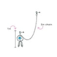 thumbnail image 3 of Bling Jewelry Womens White Blue Pink Dream Catcher Feather Cartilage Ear Stud Surgical Steel 14G, 3 of 4
