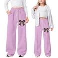 thumbnail image 4 of oqasdz Girls Printed Jogger Sweatpants with Drawstring Waist for Sports Athletic Schoolwear Versatile Casual Outdoor, 4 of 4