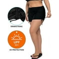 thumbnail image 5 of Sociala Plus Size Side Drawstring Swim Bottoms For Women High Waisted Solid Swim Boardshorts, 5 of 6