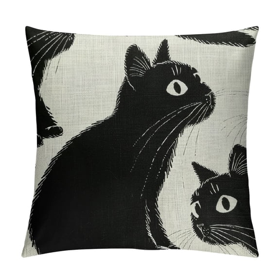 PHYHOO Halloween Pillow Covers Pattern Print Throw Pillows Outdoor Halloween Decorations Decorative Pillow Case Linen Cushion Covers Rustic Decor for Couch Sofa Bed