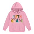 thumbnail image 3 of SGMVNU Fifth Grade Hoodies for Boys Girls Back to School Sweatshirts with Pocket Casual Relaxed Fit Fall Clothes, Size 2-3 Years, tc1-Pink, 3 of 5