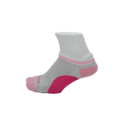 Low cut sock women's anti-stink moisture-wicking blister resist no slip lightgray/pink small/medium