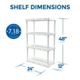 thumbnail image 4 of Gracious Living 5013642 Knect-A-Shelf 48 x 24 x 12 in. Resin Shelving Unit, 4 of 9