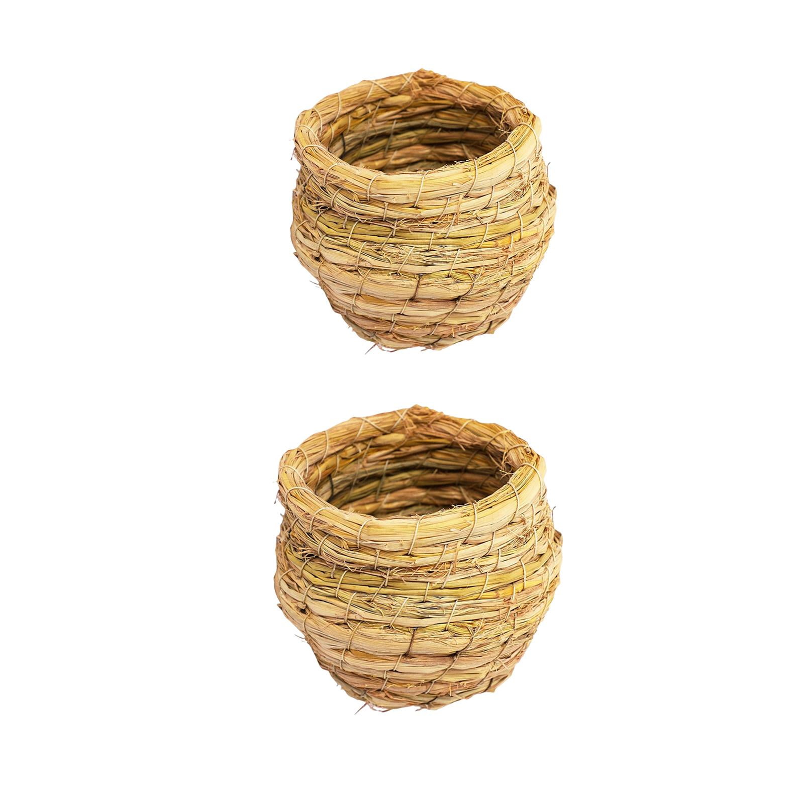 Tnarru 2x Handwoven Bird Nest Bed Comfortable Breathable for Breeding Garden Patio