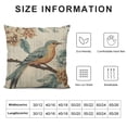 thumbnail image 5 of Patifu Yellow Grey Chinoiserie Bird Cushion Covers Yellow Flower Peony Peacock Sofa Pillowcase Chinoiserie Chic Cushion Case for Office Car Chair Sofa Housewarming Gift 20x20in, 5 of 5