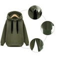 thumbnail image 3 of Vedolay Sweatshirts Women Women's Oversized Sweatshirts Pullover Hoodies Sweaters Long Sleeve with Pockets,Army Green M, 3 of 4