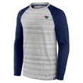thumbnail image 2 of Men's Fanatics Heather Gray/Navy New England Patriots Fair Shake Raglan Long Sleeve T-Shirt, 2 of 3