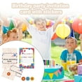 thumbnail image 4 of 18 Pieces Kids Birthday Party Invitations for Boy Girls Birthday Party Invitations Cards with Stickers Party Supplies, 4 of 8
