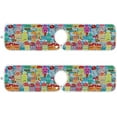 thumbnail image 2 of Colorful Houses Christmas Sink Splash Guard for Faucet 2 Packs Faucet Absorbent Mats, Winter Time Faucet Handle Drip Catcher Quickly Drying Mat for Kitchen Counter Bathroom, 23.6"x5.5", 2 of 7