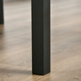 thumbnail image 2 of 3 Piece Bar Table Set, Industrial Counter Height Dining Table Set, Bar Table & Chairs with Steel Legs & Footrests, Black, 2 of 7